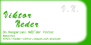 viktor neder business card